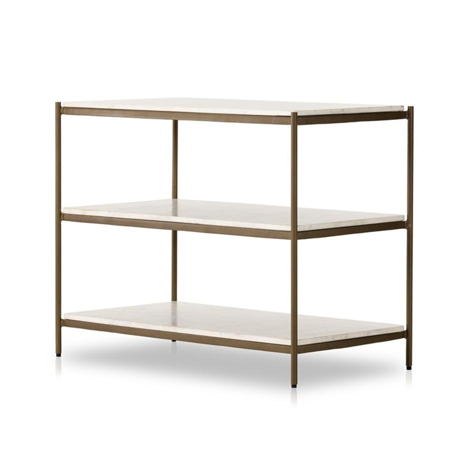 Felix Large Nightstand In Antique Brass by FOUR HANDS