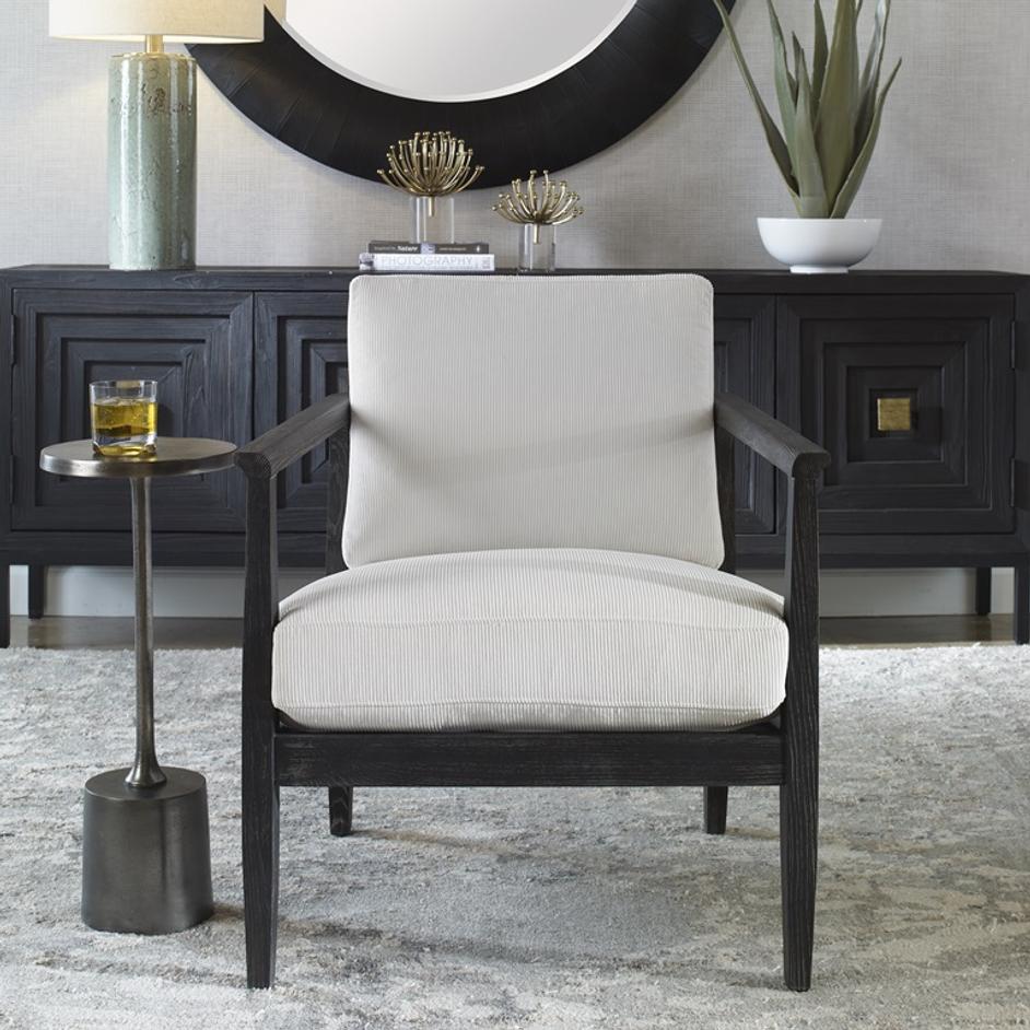 Brunei White Accent Chair by Uttermost
