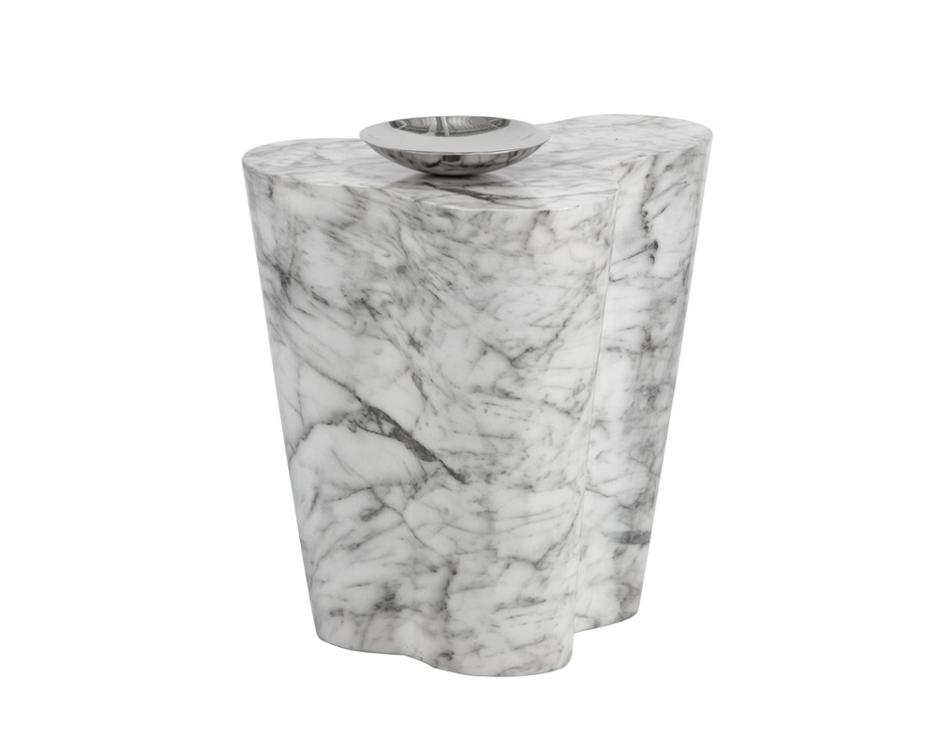 Ava End Table - Large - Marble Look by Sunpan