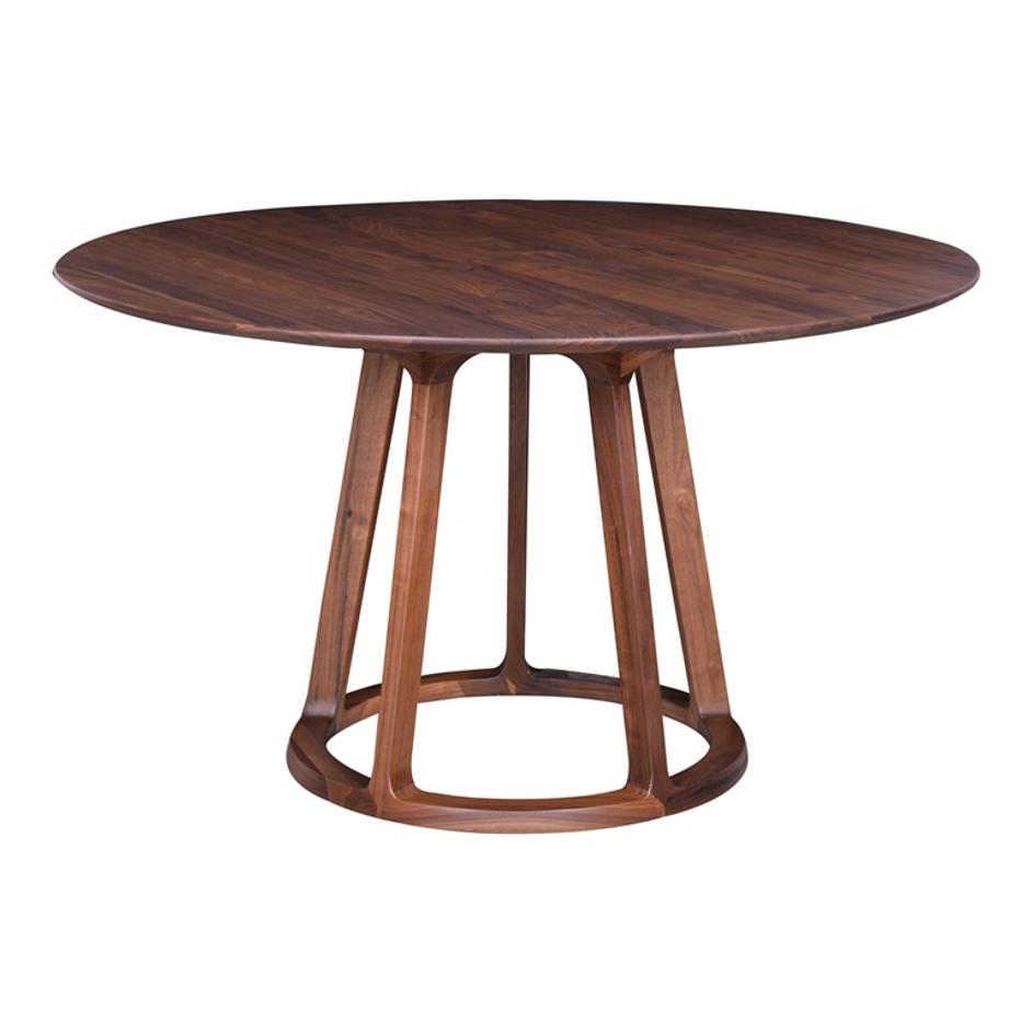 ALDO ROUND DINING TABLE WALNUT by Moes Home