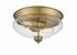 Amon 2 Light Flush Mount in Heritage Brass Finish by Z-Lite