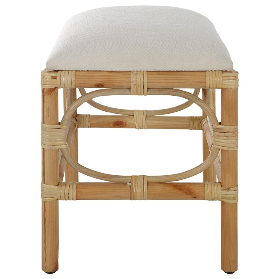Laguna Small White Bench by Uttermost