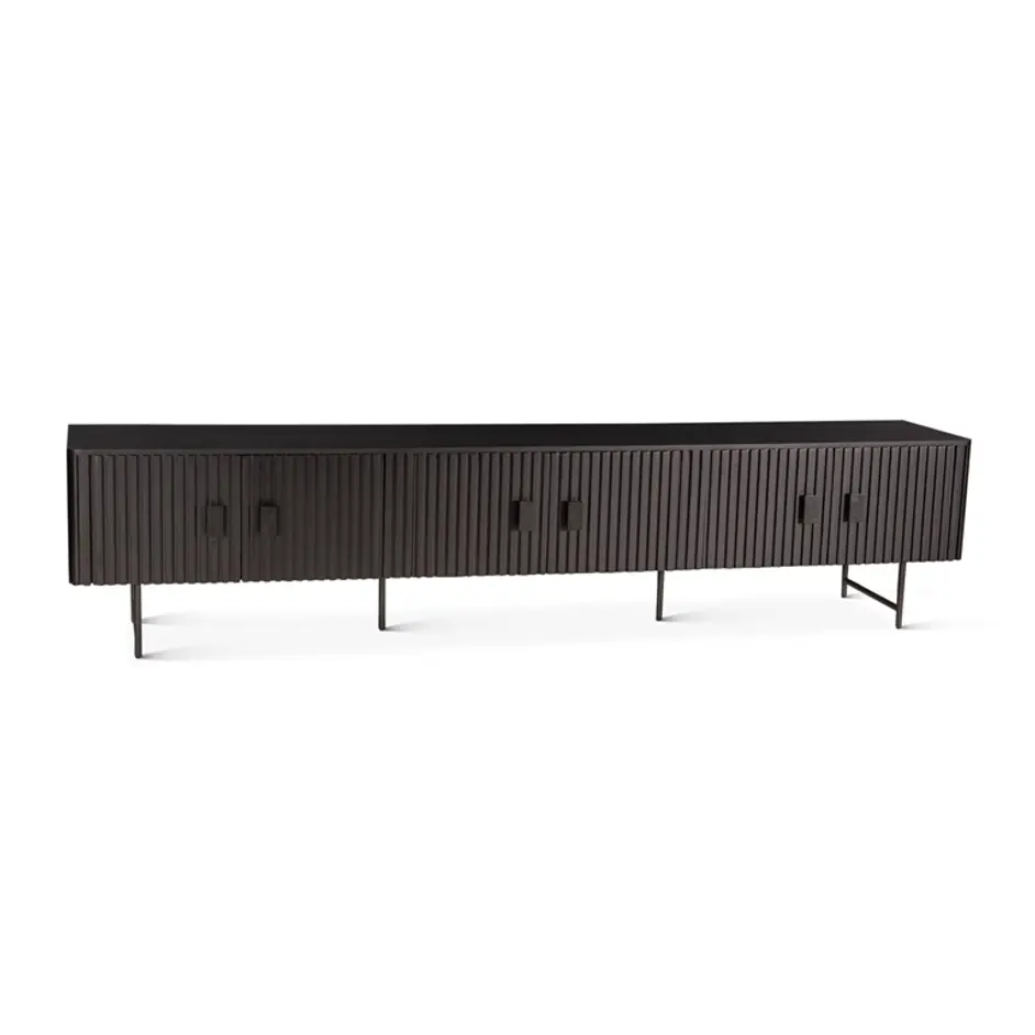 Verbania 98" Plasma Cabinet, Matte Black by Home Trends & Design