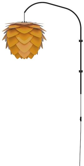 Aluvia Medium 1-Light Wall Lamp in Saffron with Black Wall Hanger by UMAGE