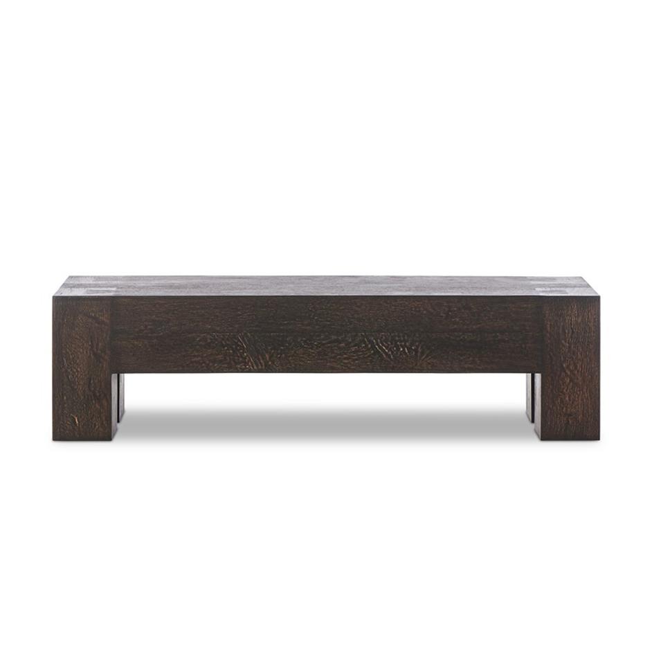 Abaso Accent Bench - Ebony Rustic Wormwood Oak by Four Hands