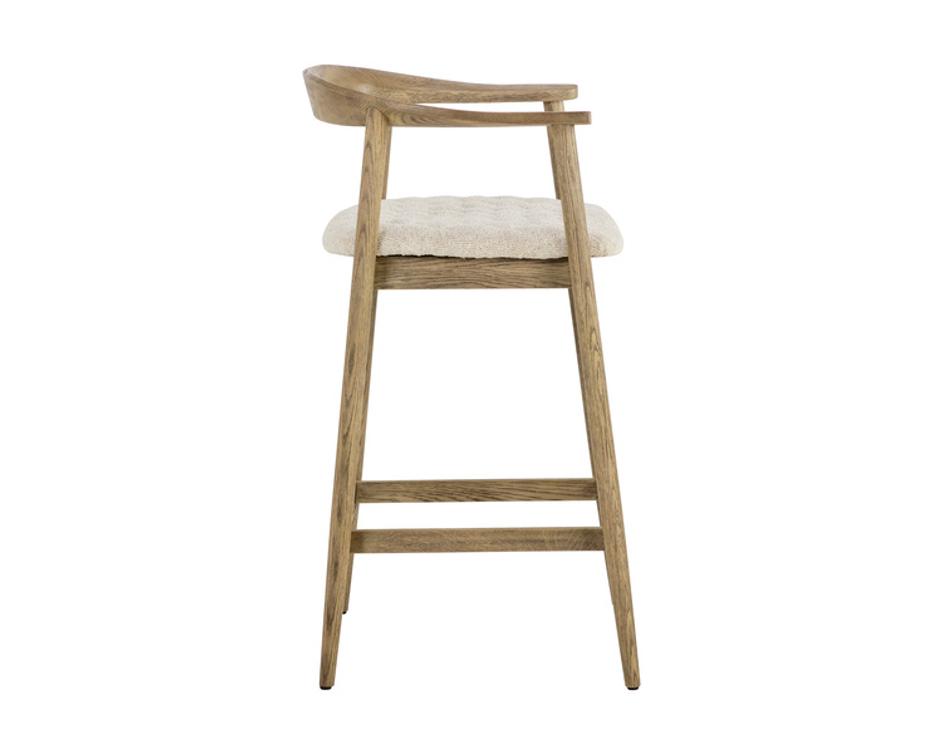 JEREMY COUNTER STOOL - WEATHERED OAK - DOVE CREAM by Sunpan