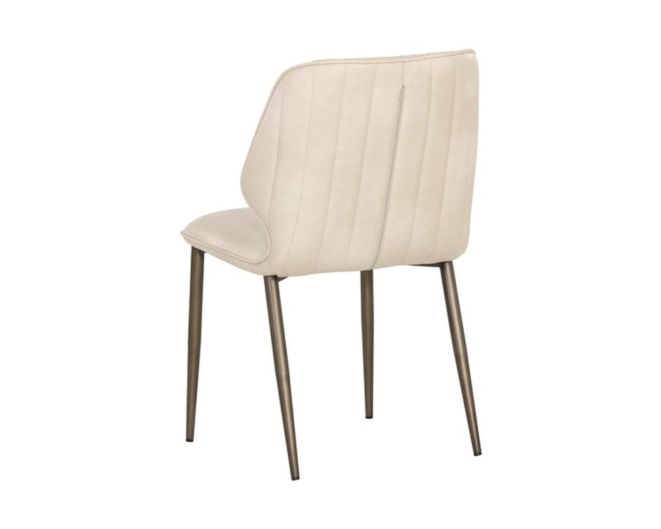 CLINTON DINING CHAIR - BRONZE - BRAVO CREAM by Sunpan