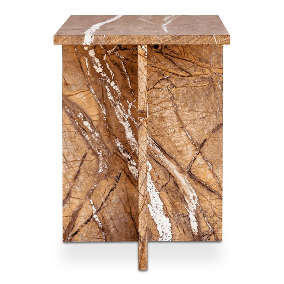 Blair Accent Table Golden Forest Marble by Moes Home