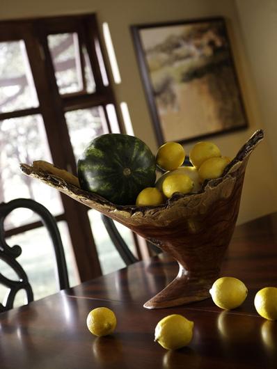 Burled Vase,Resin,Brown by PHILLIPS COLLECTION