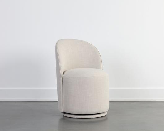 CAVOLI SWIVEL DINING CHAIR - EFFIE LINEN by Sunpan