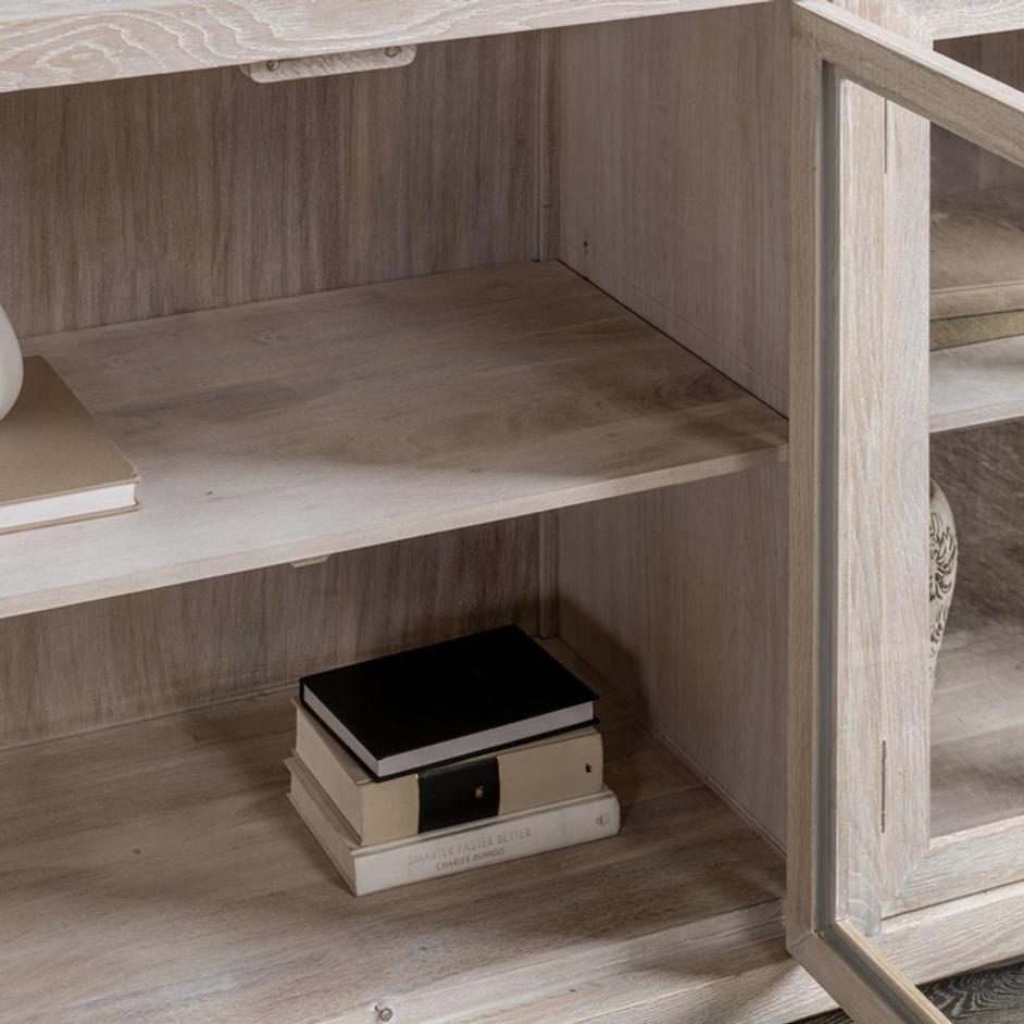 Bradley Oak Wood 6Dr Cabinet by Classic Home