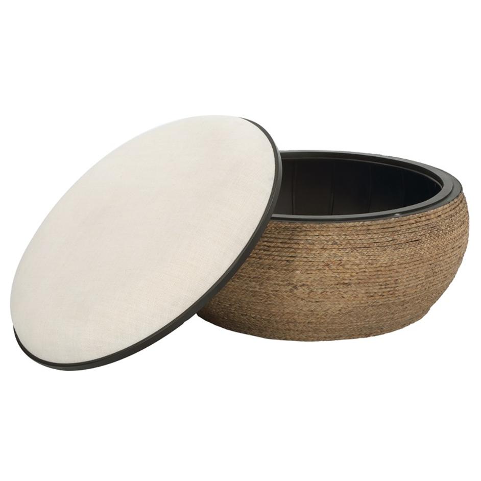 Island Straw Storage Ottoman / Coffee Table by Uttermost