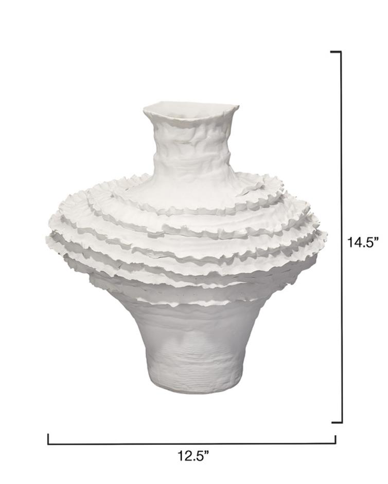 Ruffle Ceramic Decorative Vase by Jamie Young