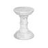 Cyprus End Table - Veined White Marble Solid by Four Hands