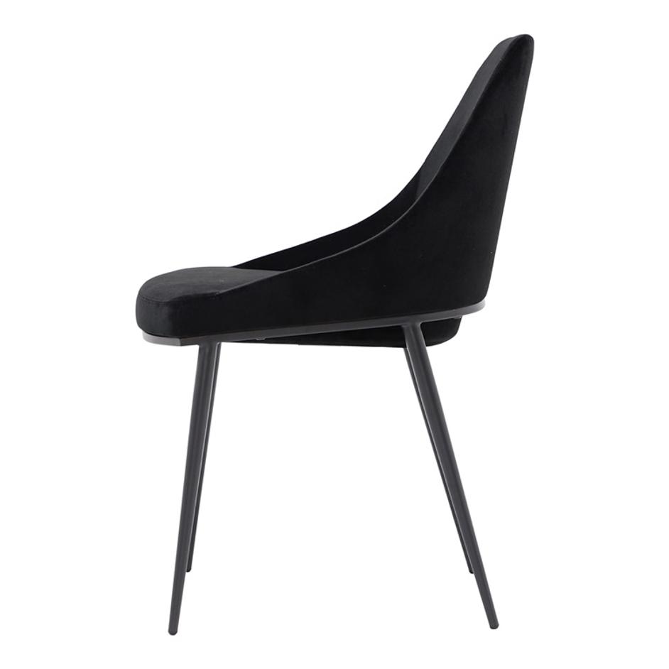 SEDONA DINING CHAIR SHADOWED BLACK VELVET-M2 by Moes Home