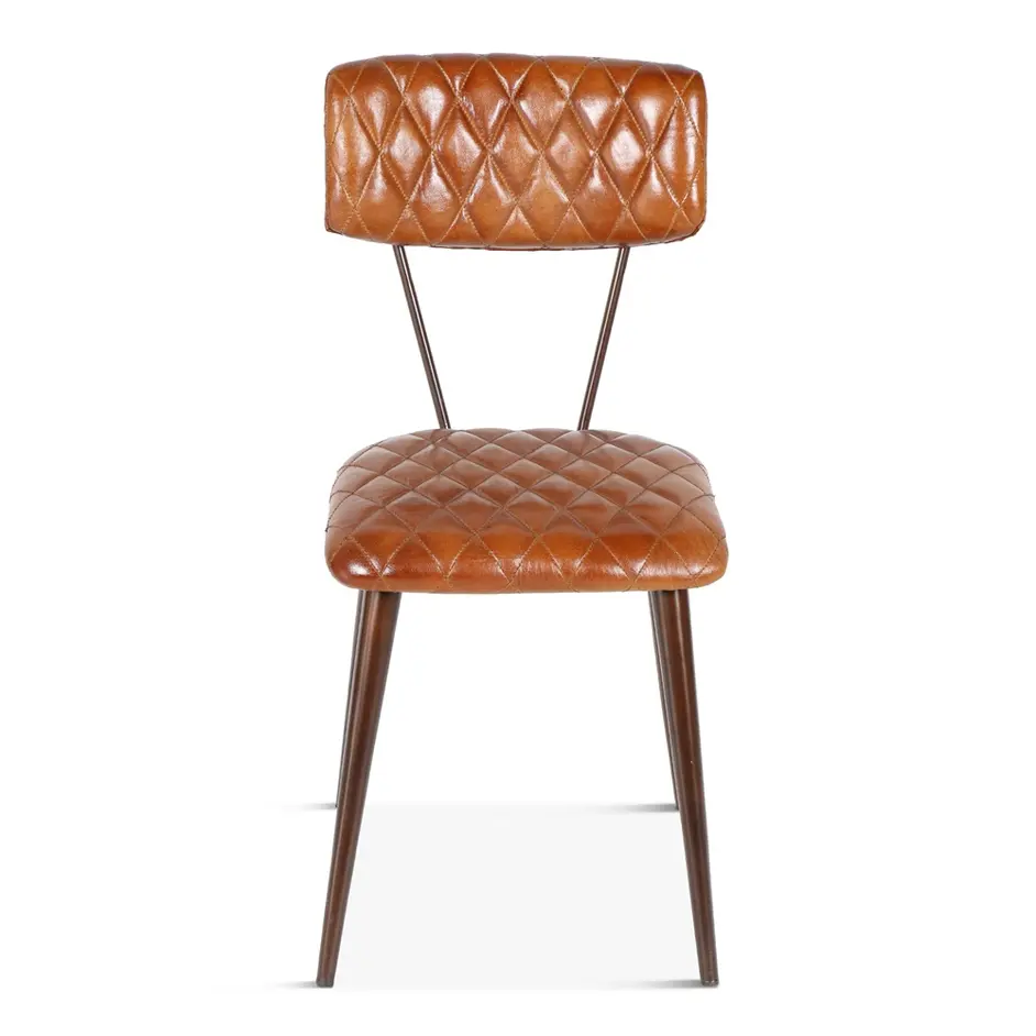 Wellington Collection Iron Chair Leather Seat by Home Trends & Design