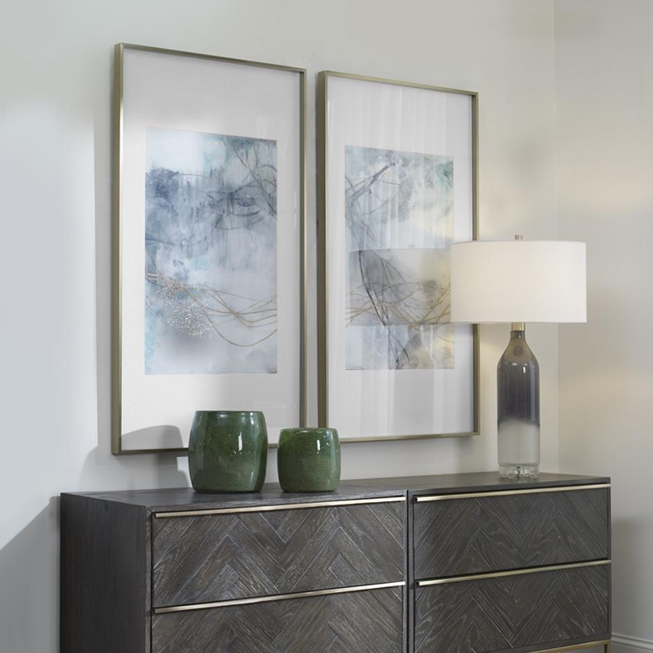 Undulating Oro Abstract Prints, S/2 by Uttermost