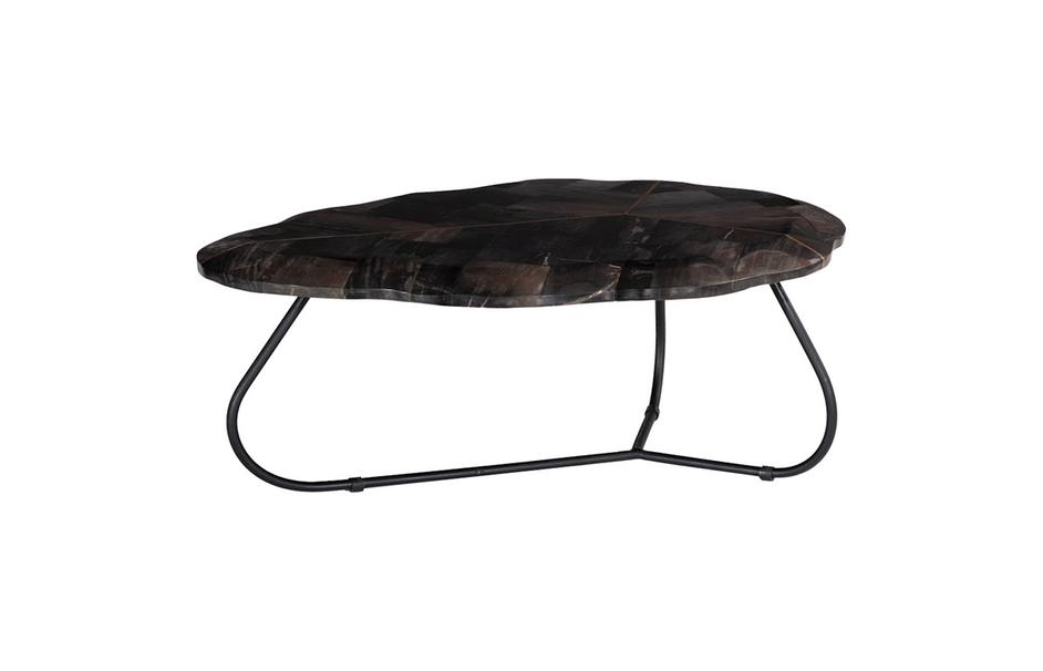 Mosaic Leaf Petrified Wood Coffee Table, Large by Phillips Collection