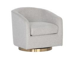 Hazel Swivel Lounge Chair - Belfast Heather Grey by Sunpan
