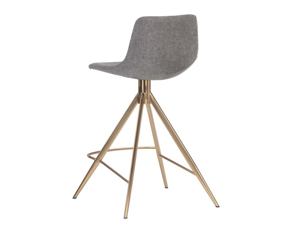 Andres Swivel Counter Stool - Belfast Koala Grey by Sunpan