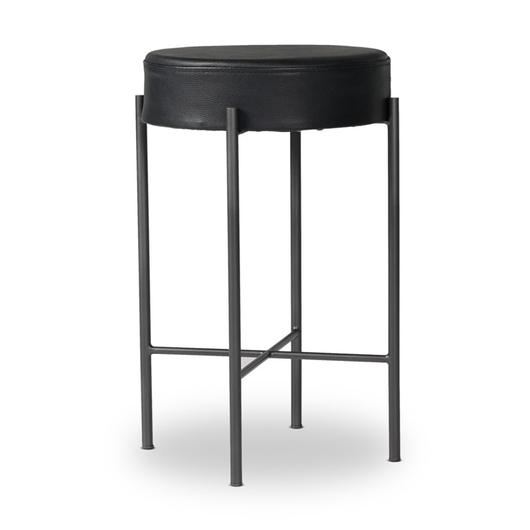 Nocona Bar + Counter Stool - Black Leather by Four Hands