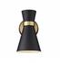 Soriano 1 Light Wall Sconce in Matte Black + Heritage Brass Finish by Z-Lite