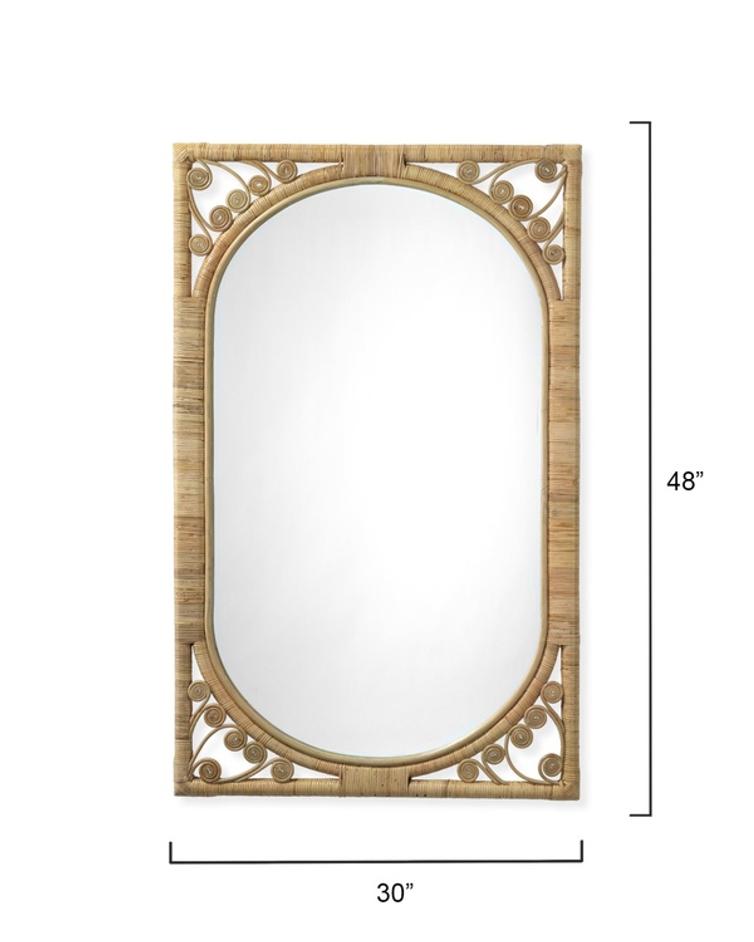 Primrose Rattan Wall Mirror by Jamie Young
