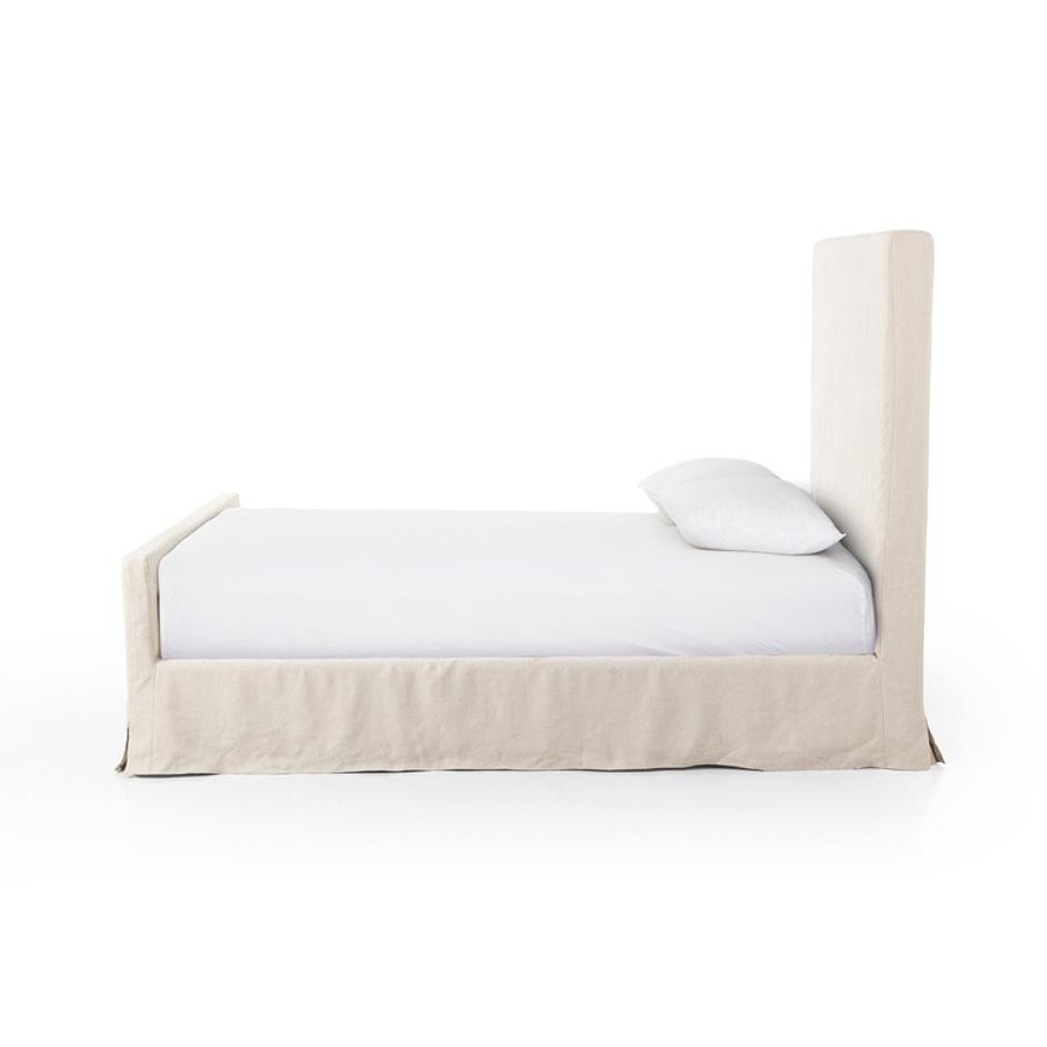Daphne Queen Slipcover Bed - Brussels Natural by Four Hands