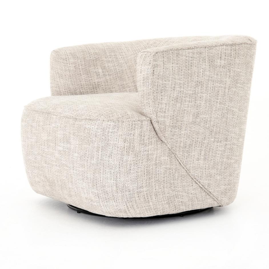Mila Swivel Chair In Brazos Dove by FOUR HANDS