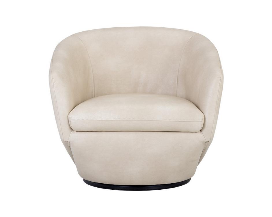 Treviso Swivel Armchair - Bravo Cream by Sunpan