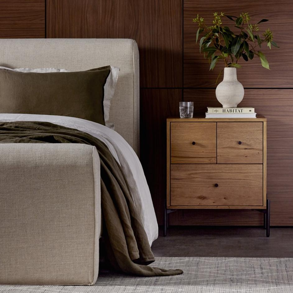 Eaton Nightstand In Amber Oak Resin by FOUR HANDS