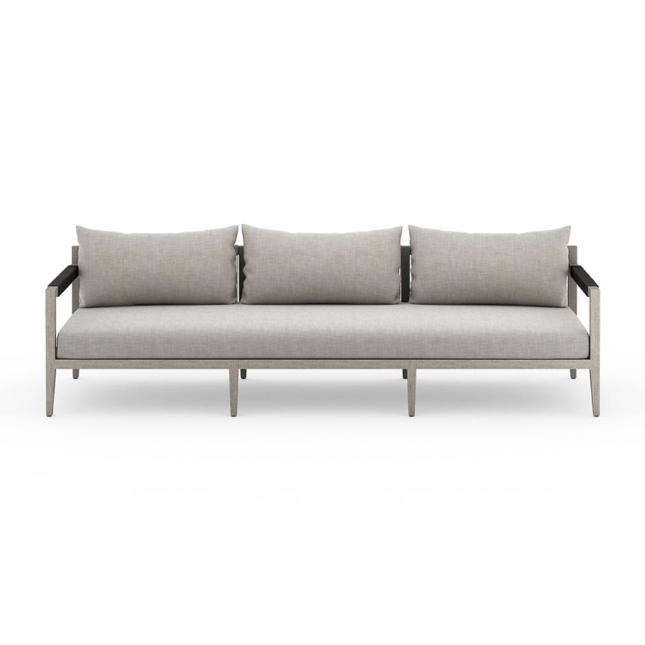 Sherwood Outdoor Sofa In 93" In Grey/Stone Gre by FOUR HANDS