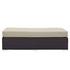 Minerva Outdoor Patio Fabric Rectangle Ottoman In Espresso Beige by Modway Furniture