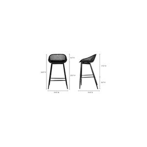 PIAZZA OUTDOOR COUNTER STOOL BLACK-M2 by Moes Home
