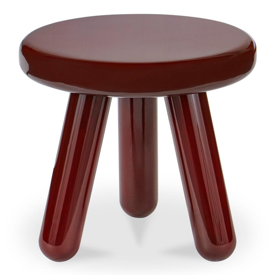 Joy Accent Table Deep Red Lacquer by Moes Home