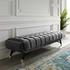 Scholar Performance Velvet Bench In Gray by Modway Furniture