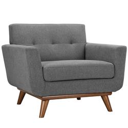 Anthem Upholstered Fabric Armchair In Expectation Gray by Modway Furniture