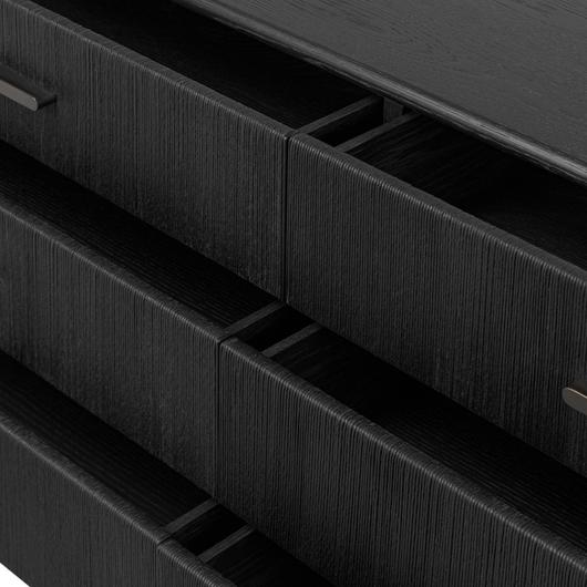 Rosenell 6 Drawer Dresser - Black Paper Cord by Four Hands