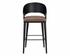 DEZIRAE BARSTOOL - BLACK - COGNAC LEATHER by Sunpan