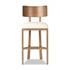 Terrance Bar Stool In Thames Cream And Amber Ash And Amber Ash Veneer by Four Hands