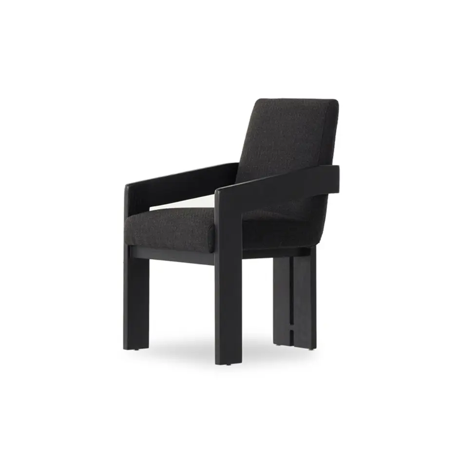 Roxy Dining Armchair In Gibson Black by FOUR HANDS