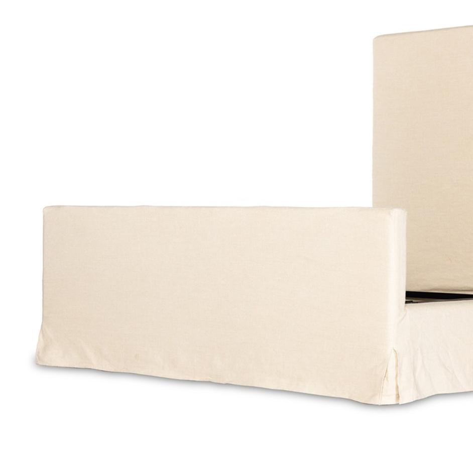 Daphne Queen Slipcover Bed - Brussels Natural by Four Hands