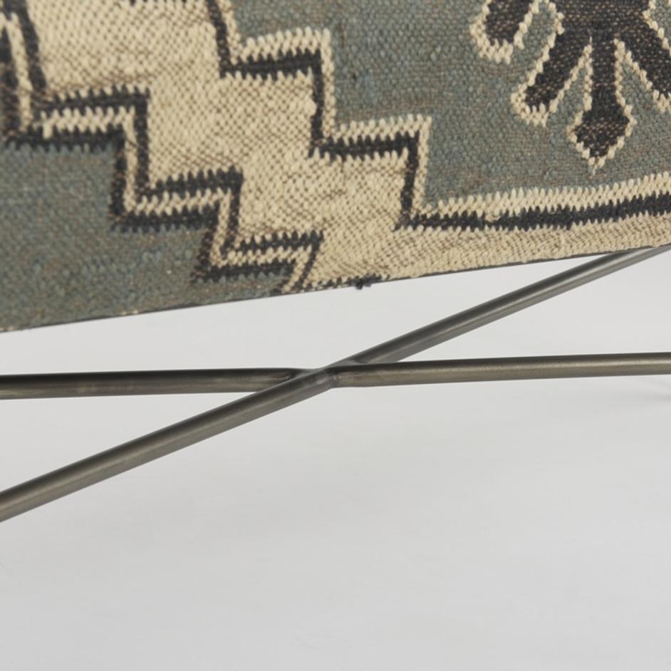 Avery I 55L x 17W Multi Colored Upholstered Patterned Seat Accent Bench by Mercana