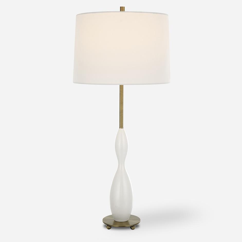 Annora Glossy White Table Lamp by Uttermost
