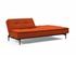 DUBLEXO SLEEPER SOFA in ELEGANCE PAPRIKA FABRIC WITH Dark Wood LEGS 506 by INNOVATION USA