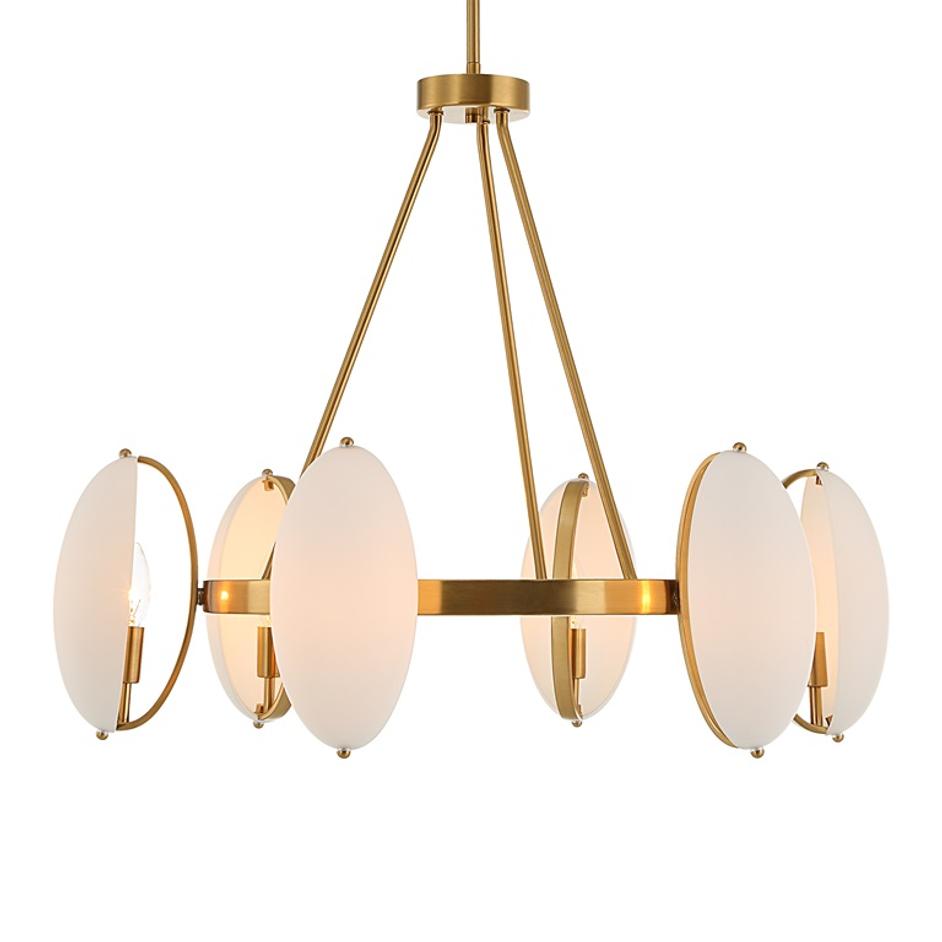 Oviform 6 Light Round Chandelier by Uttermost