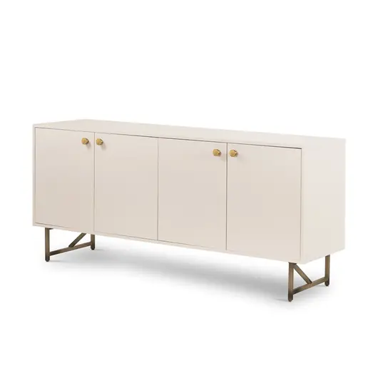 Van Sideboard In Matte Alabaster by FOUR HANDS
