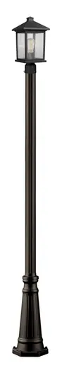 Portland 1 Light Outdoor Post Light in Oil Rubbed Bronze Finish by Z-Lite