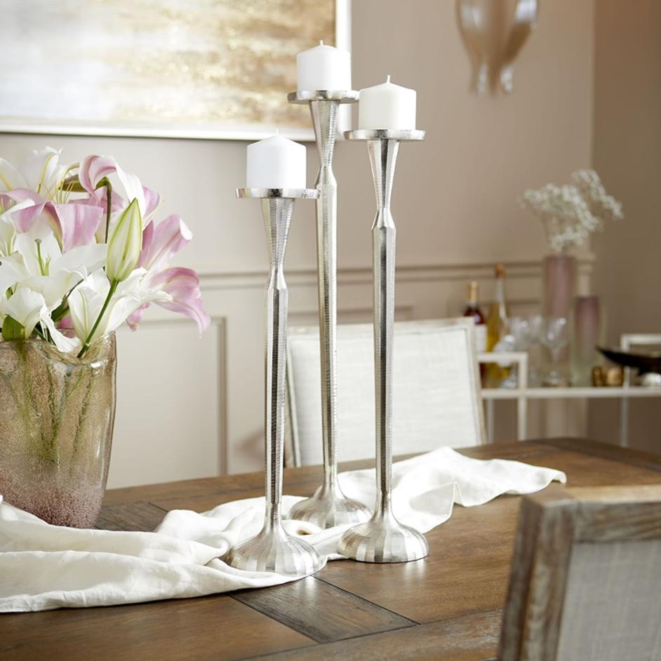 Medium Reveri Candleholdr in Nickel by Cyan Design