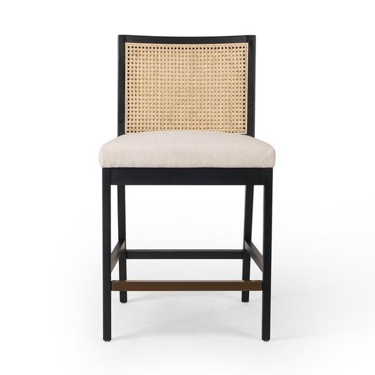Antonia Cane Armless Bar + Counter Stool - Savile Flax by Four Hands
